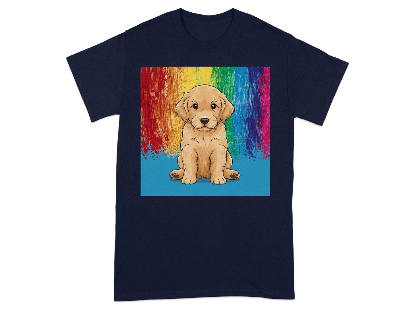 Colorful Rainbow Puppy Graphic T-shirt product type