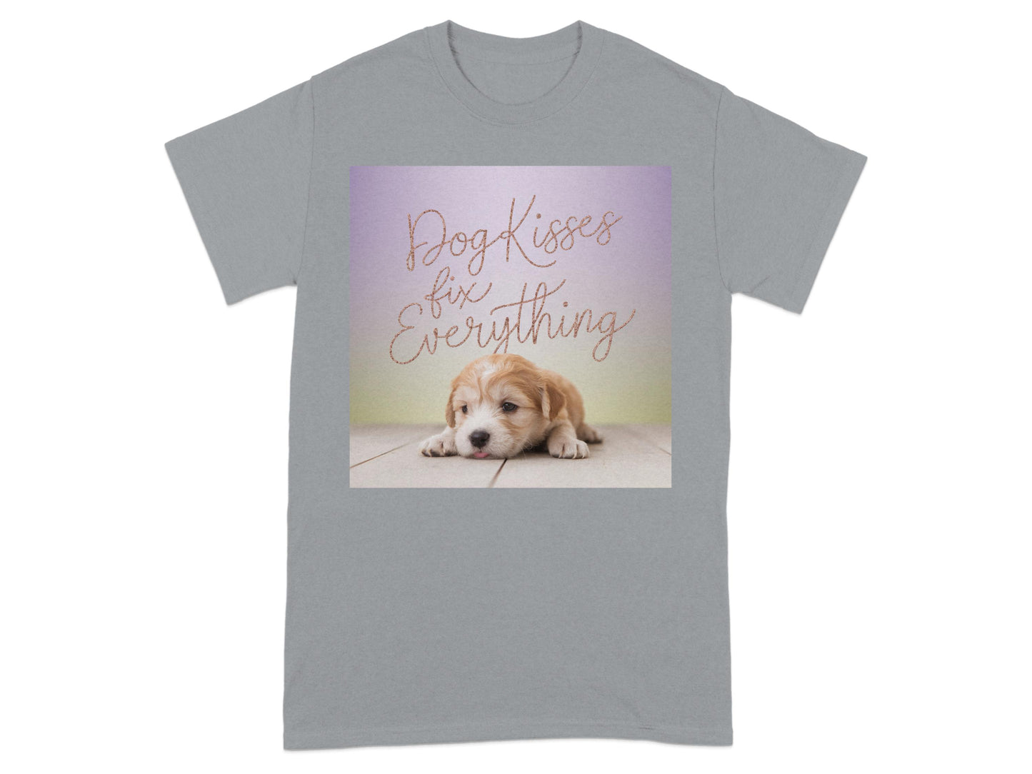 Dog Kisses Fix Everything Printed T-shirt product type