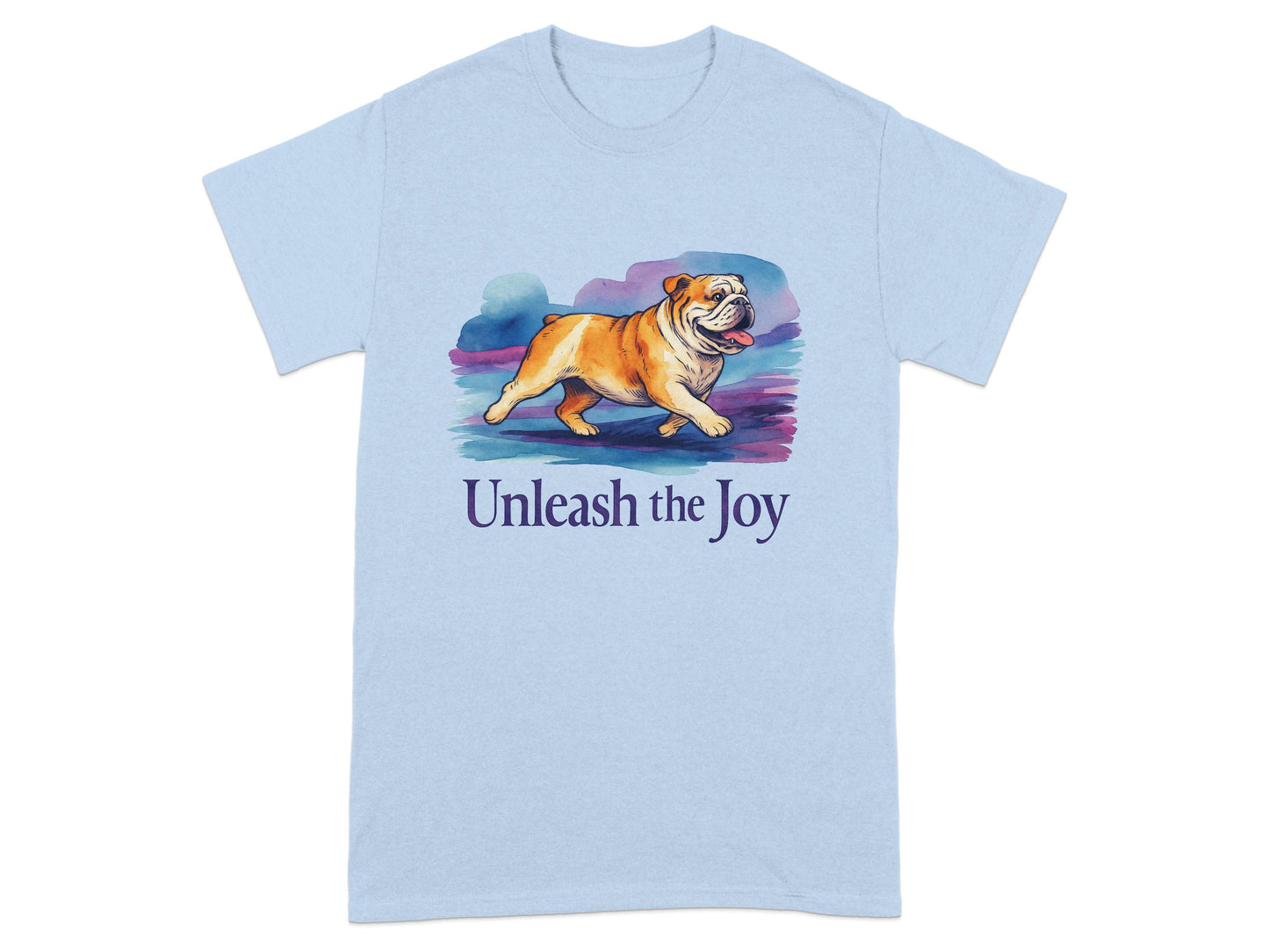 Unleash the Joy Graphic Bulldog Design T-shirt Product
