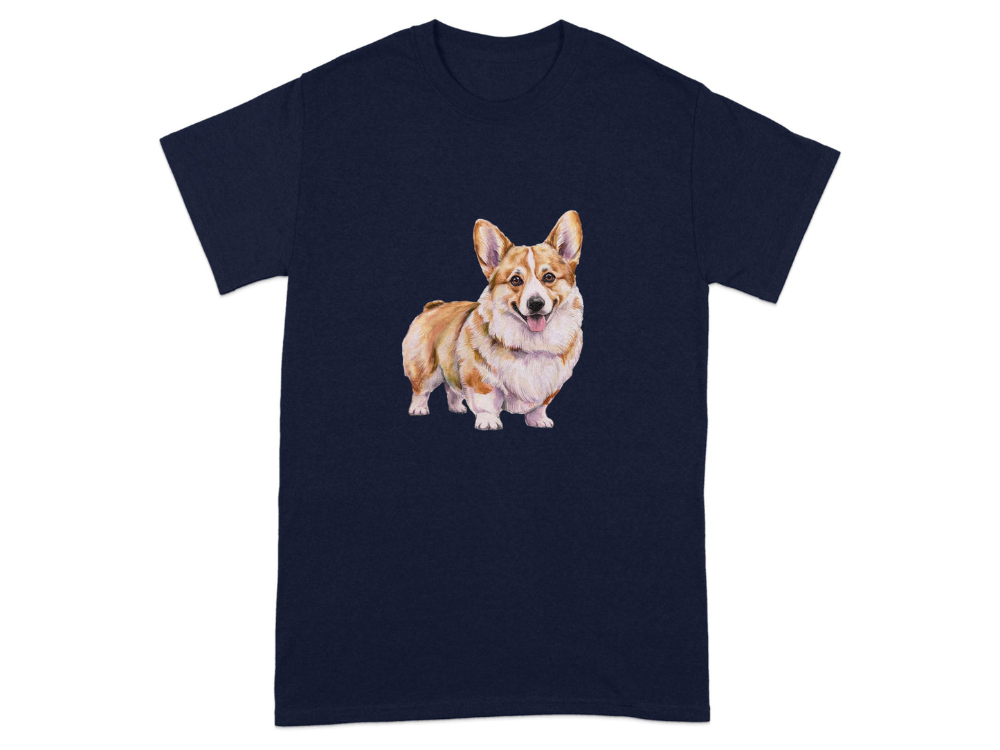 Adorable Corgi Graphic Print Short Sleeve T-Shirt product