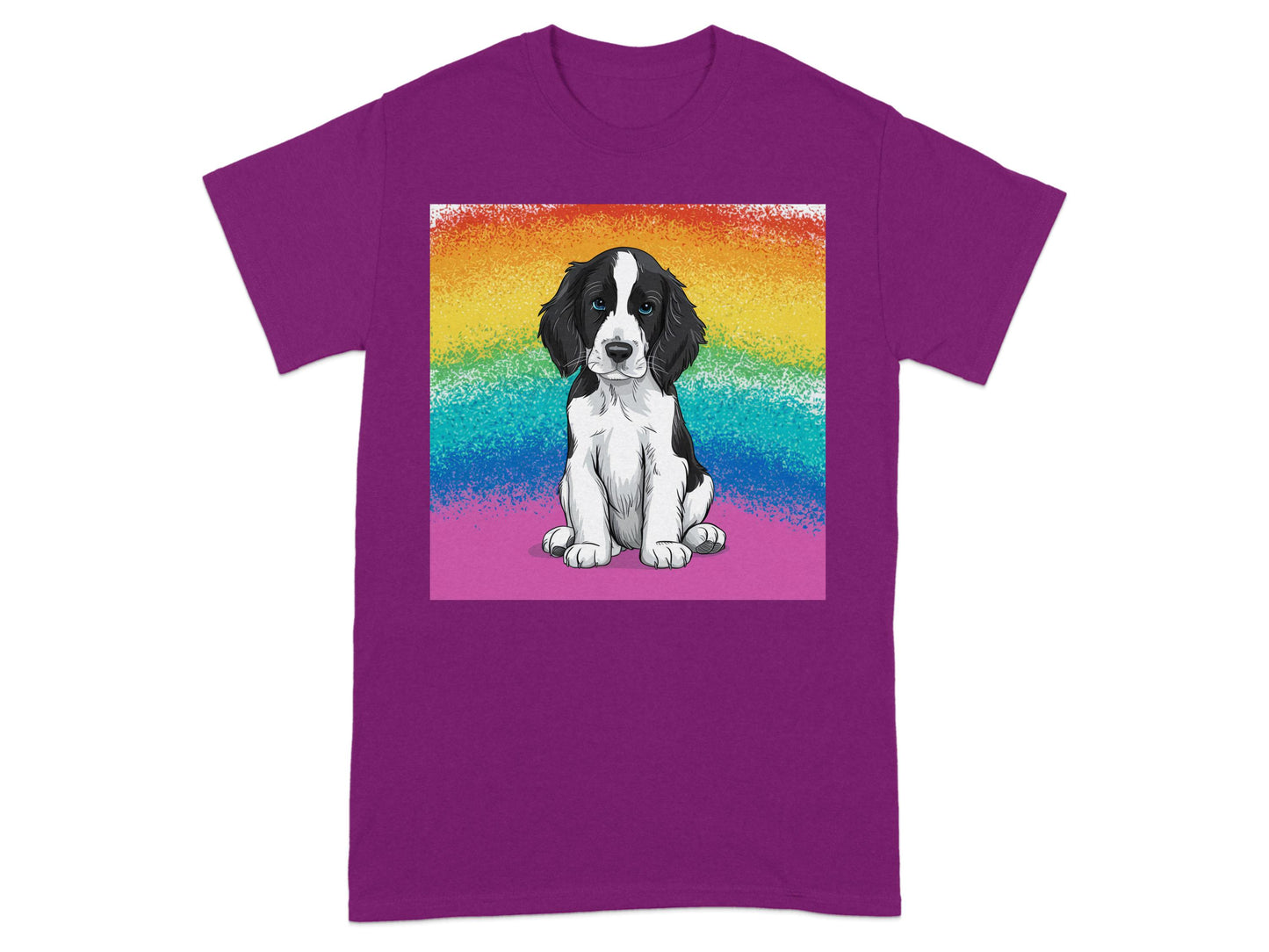 Colorful Rainbow Dog Print Graphic Tee product