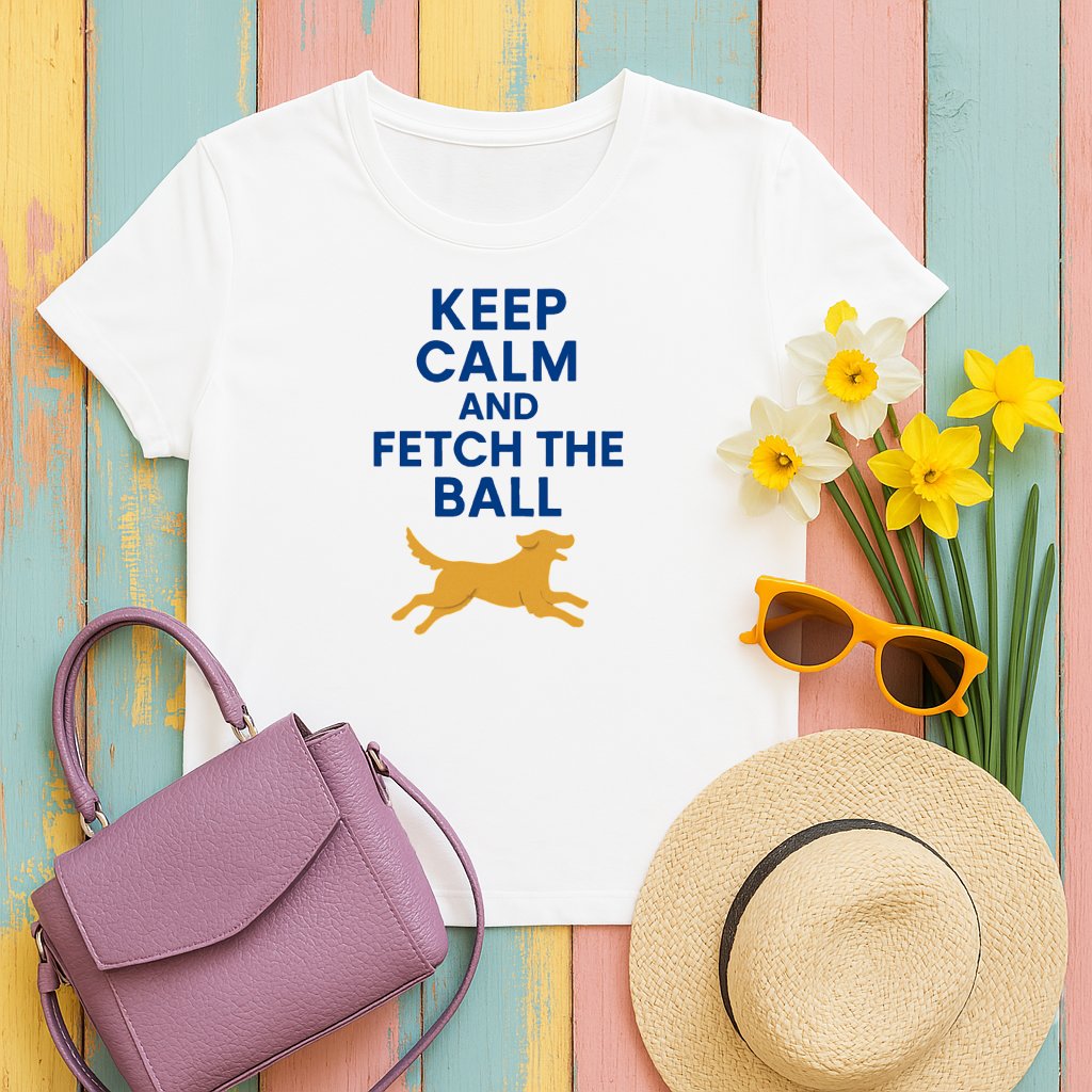 Keep Calm And Fetch The Ball Graphic T-Shirt product