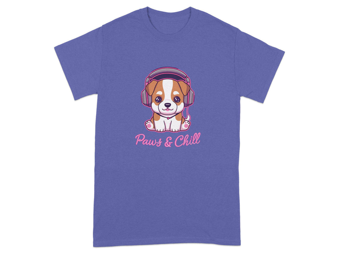 Paws and Chill Cute Cartoon Dog T-Shirt product type