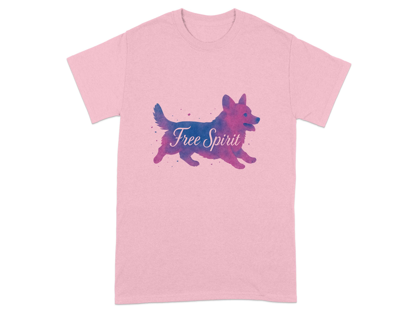 Free Spirit Colorful Running Dog Design T-Shirt product type