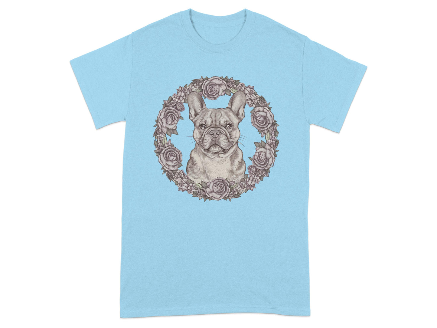 French Bulldog Floral Wreath Graphic Tee product