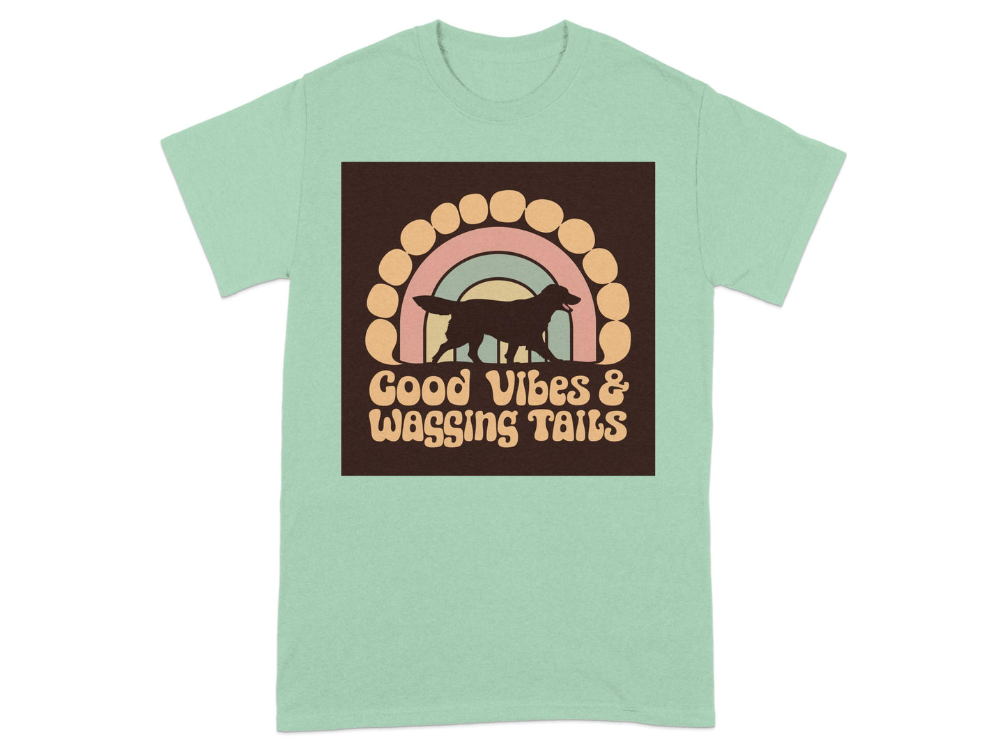 Good Vibes & Wagging Tails Dog Silhouette T-shirt product type