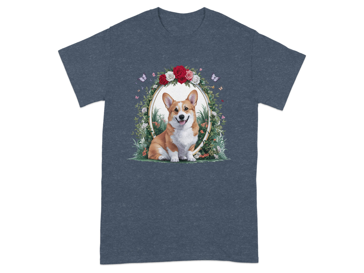 Adorable Corgi Floral Design T-shirt product type