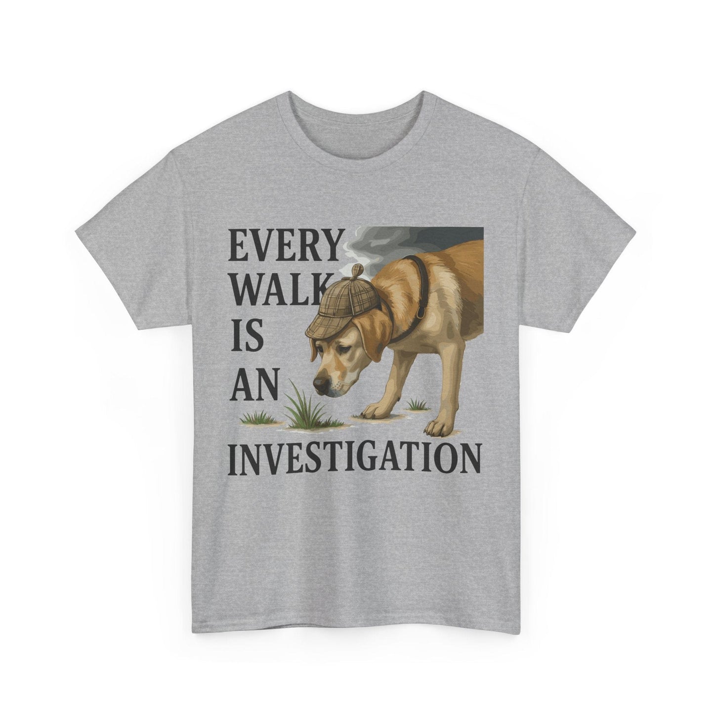 Yellow Lab Every Walk is an Investigation Tee T-Shirt