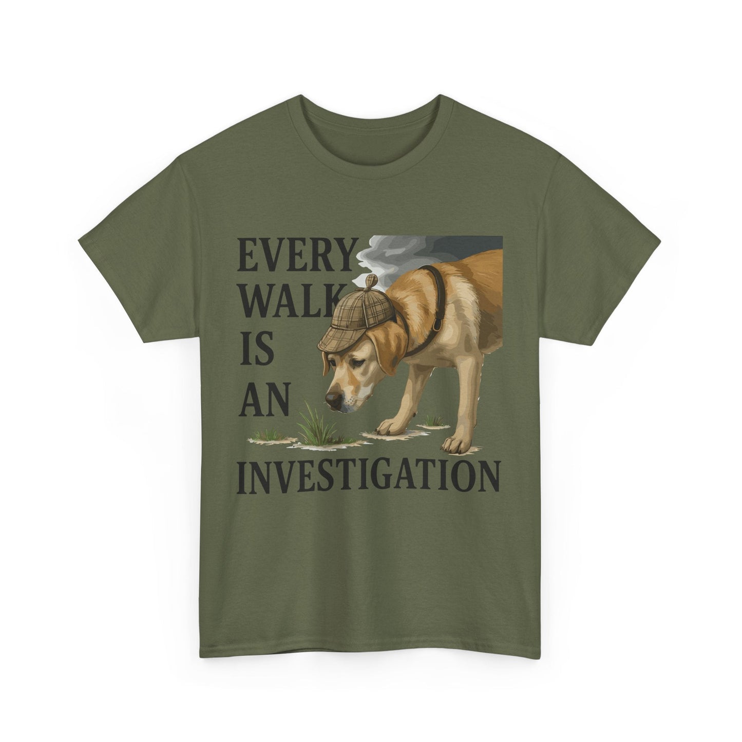 Yellow Lab Every Walk is an Investigation Tee T-Shirt