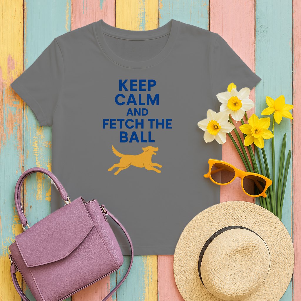 Keep Calm and Fetch the Ball Graphic T-Shirt product type