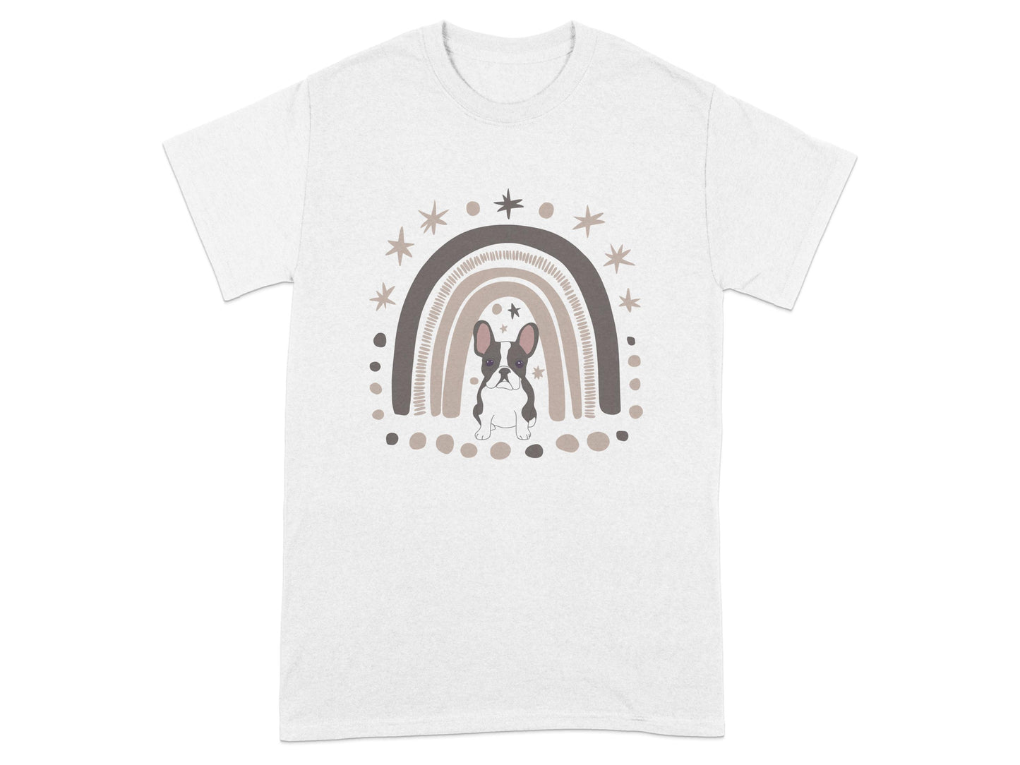 Cute French Bulldog with Rainbow Design T-Shirt product type