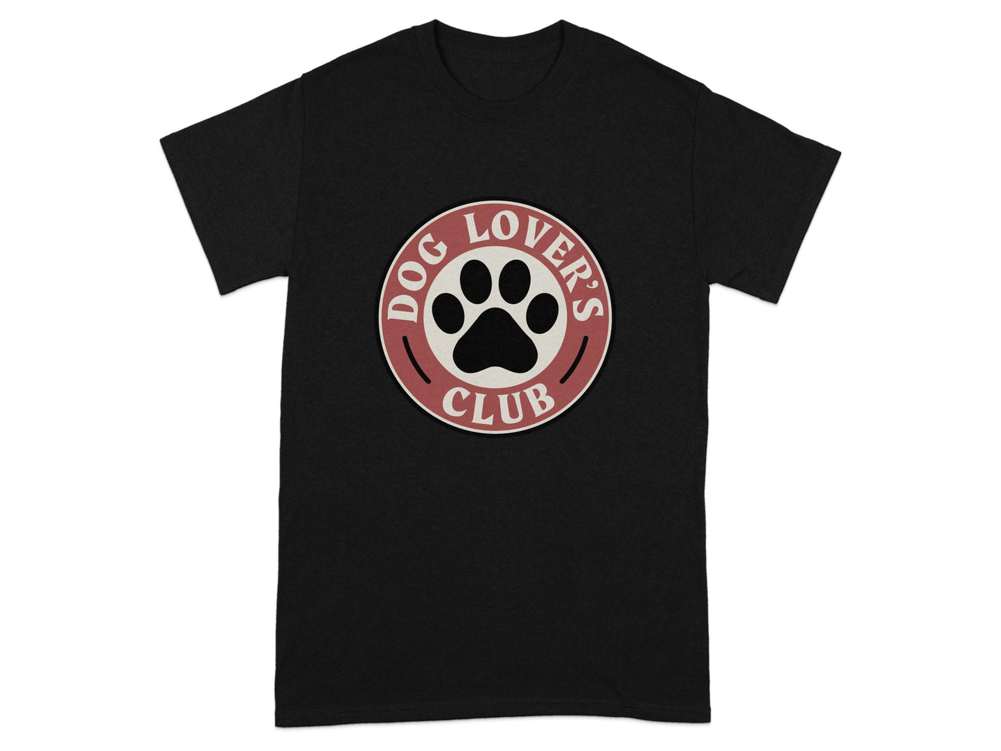 Dog Lovers Club Graphic Print Black T-Shirt product