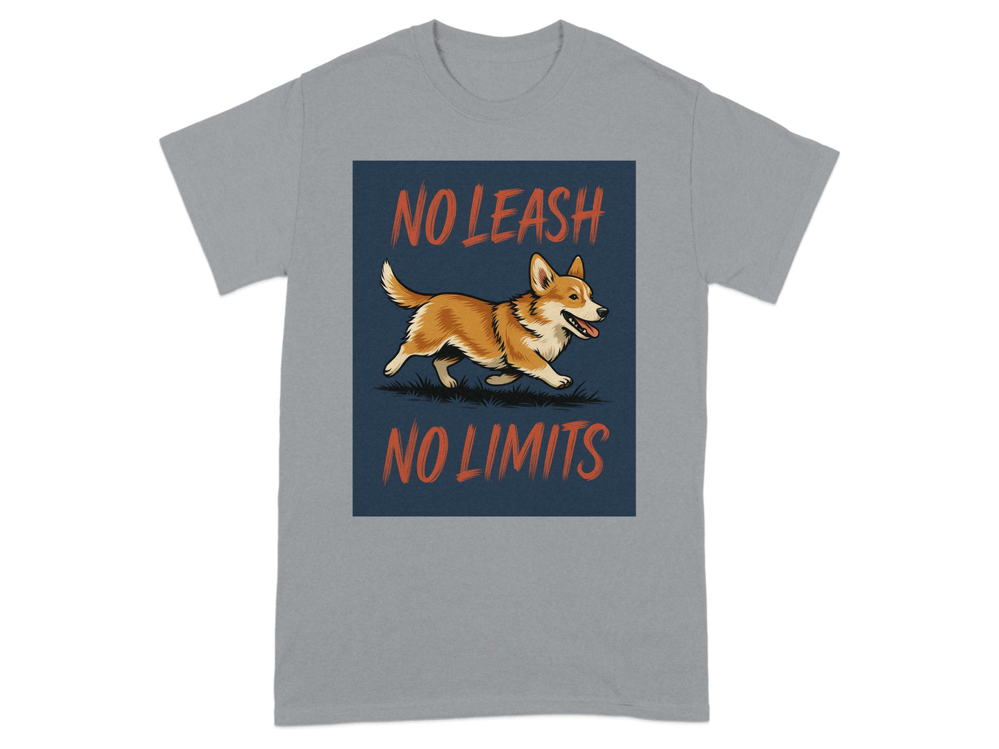 No Leash No Limits Running Corgi T-Shirt product