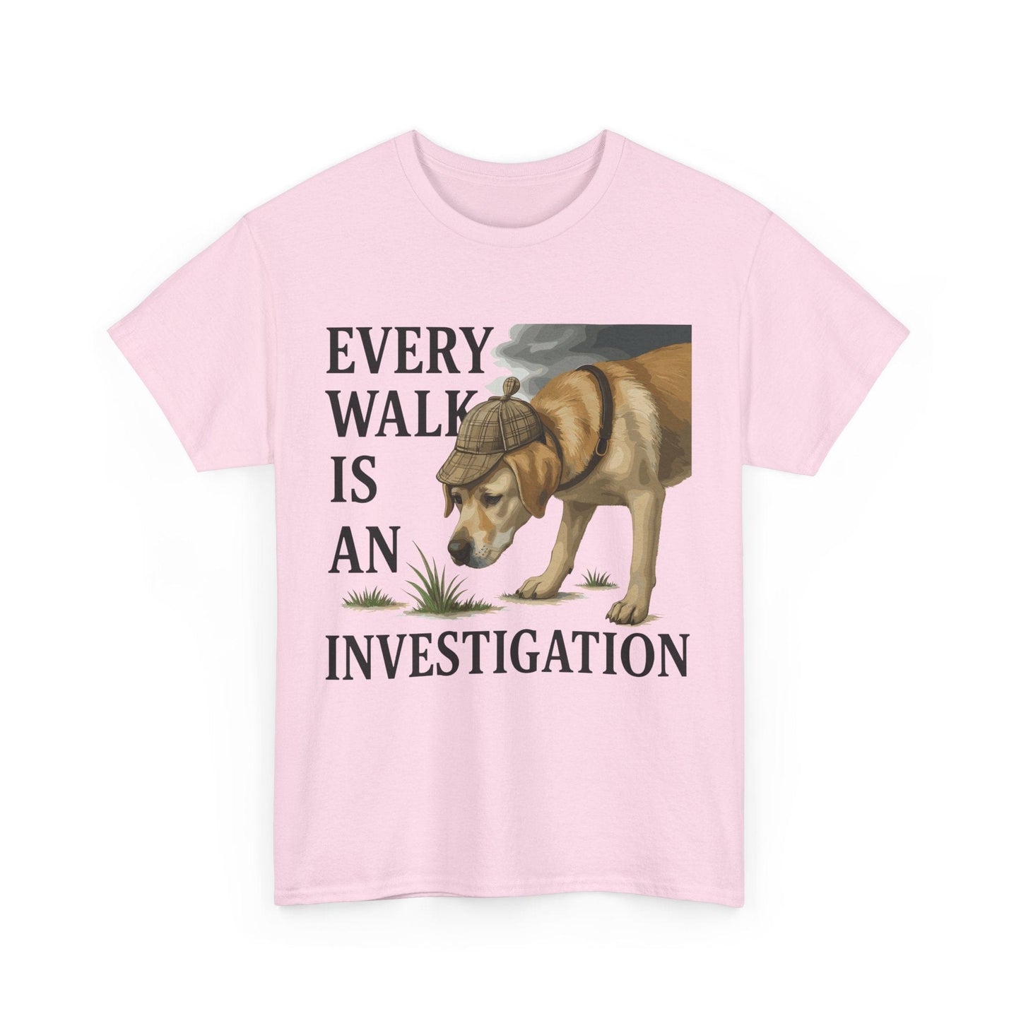 Yellow Lab Every Walk is an Investigation Tee T-Shirt