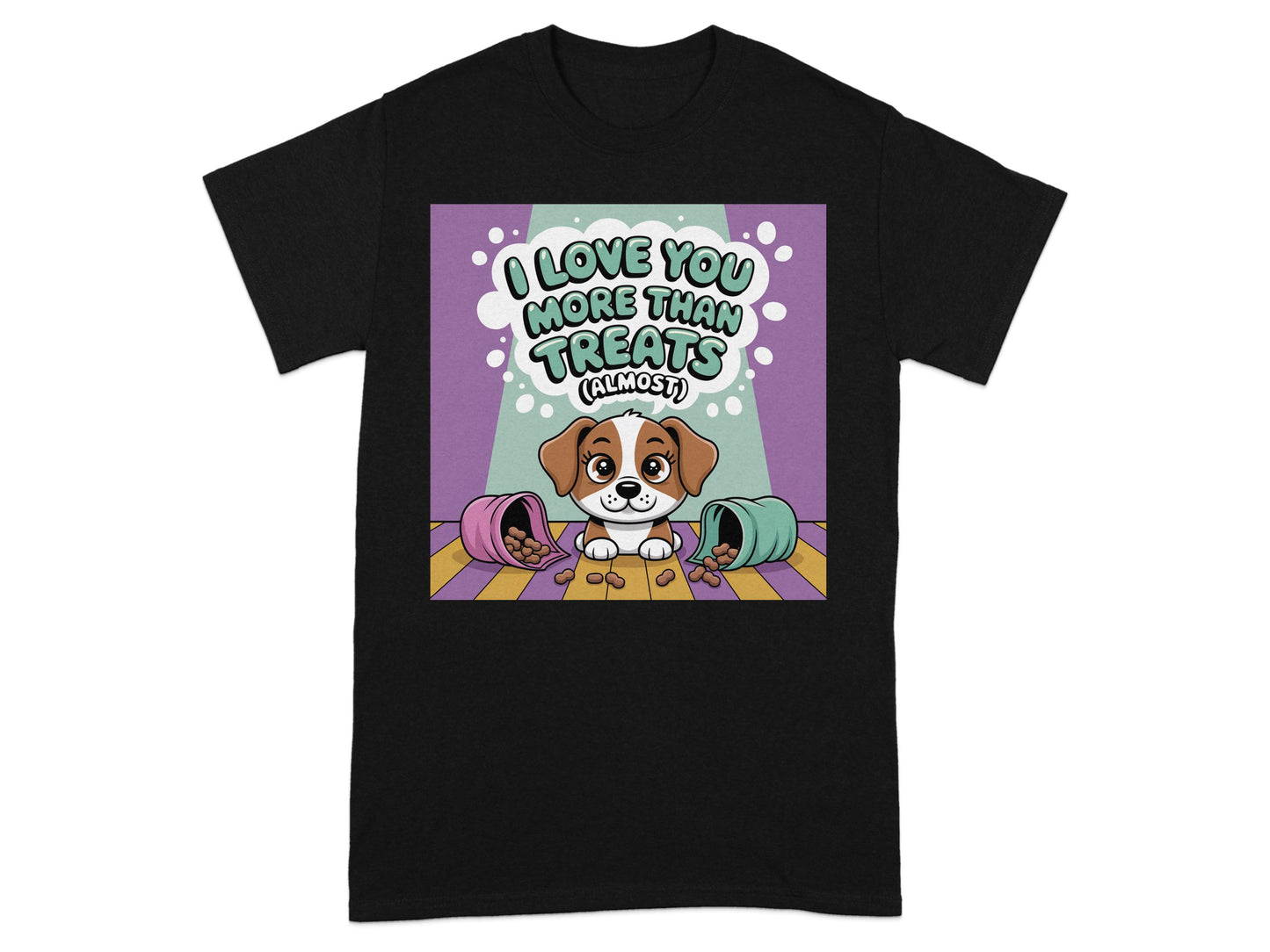 I Love You More Than Treats Cute Dog T-Shirt product type