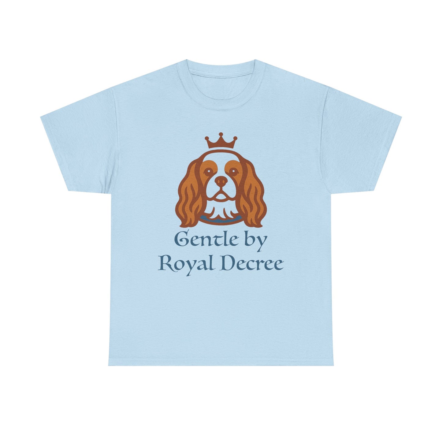 Cotton Tee with Cavalier King Charles Spaniel 'Gentle by Royal Decree'