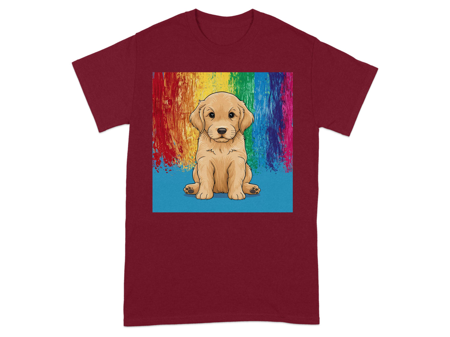Adorable Puppy with Rainbow Splash T-shirt product