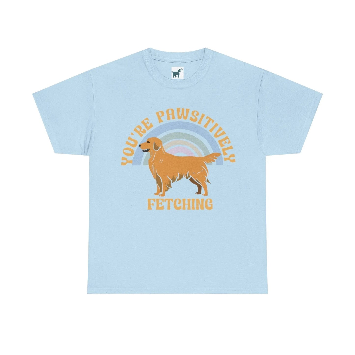 Golden Retriever Boho T Shirt Light Blue T-shirt