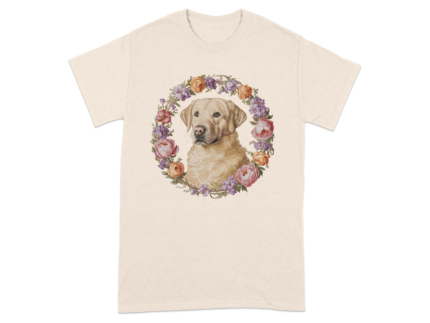 Floral Wreath Dog Illustration Apparel product type