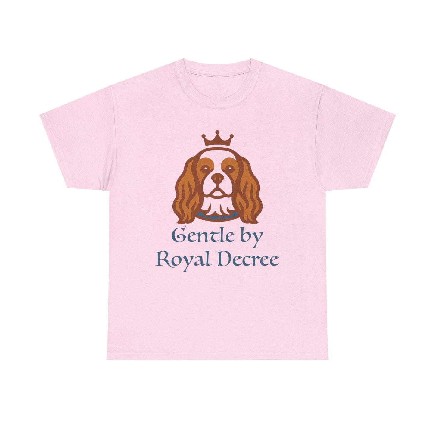 Cotton Tee with Cavalier King Charles Spaniel 'Gentle by Royal Decree'
