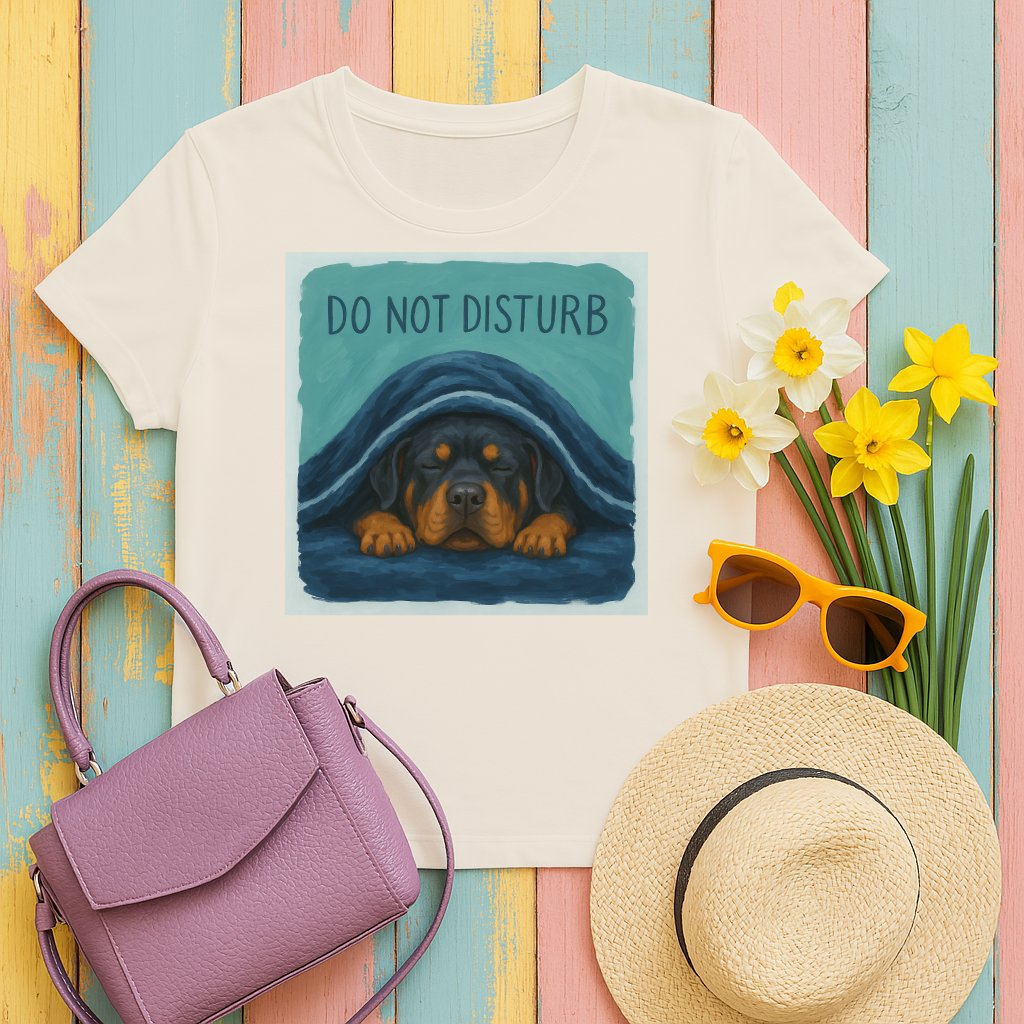 Do Not Disturb Sleeping Dog Print T-Shirt product