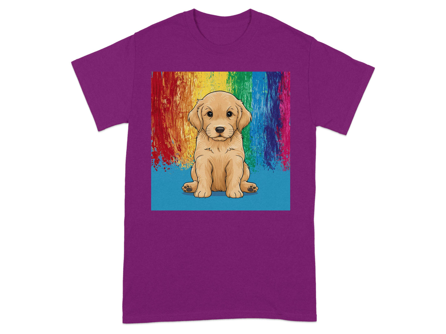 Colorful Rainbow Dog Print Graphic T-Shirt product