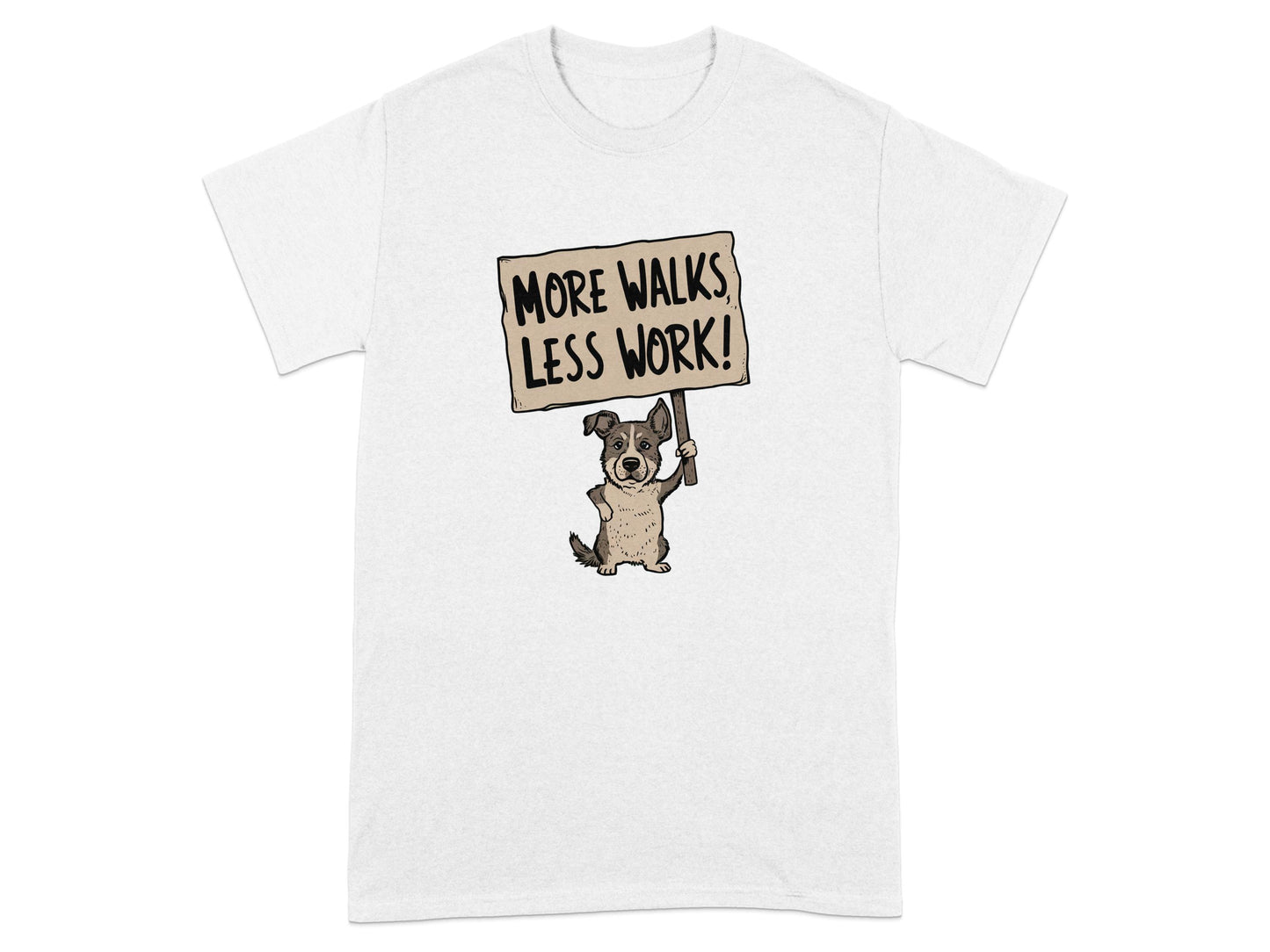More Walks Less Work Dog Graphic T-Shirt product type