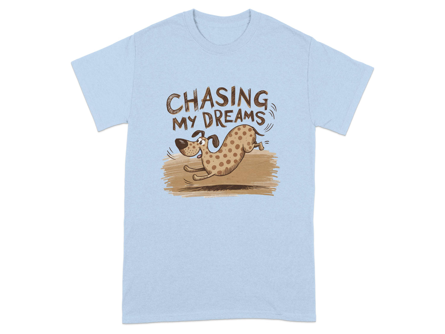 Chasing My Dreams Running Dog Graphic T-Shirt product type