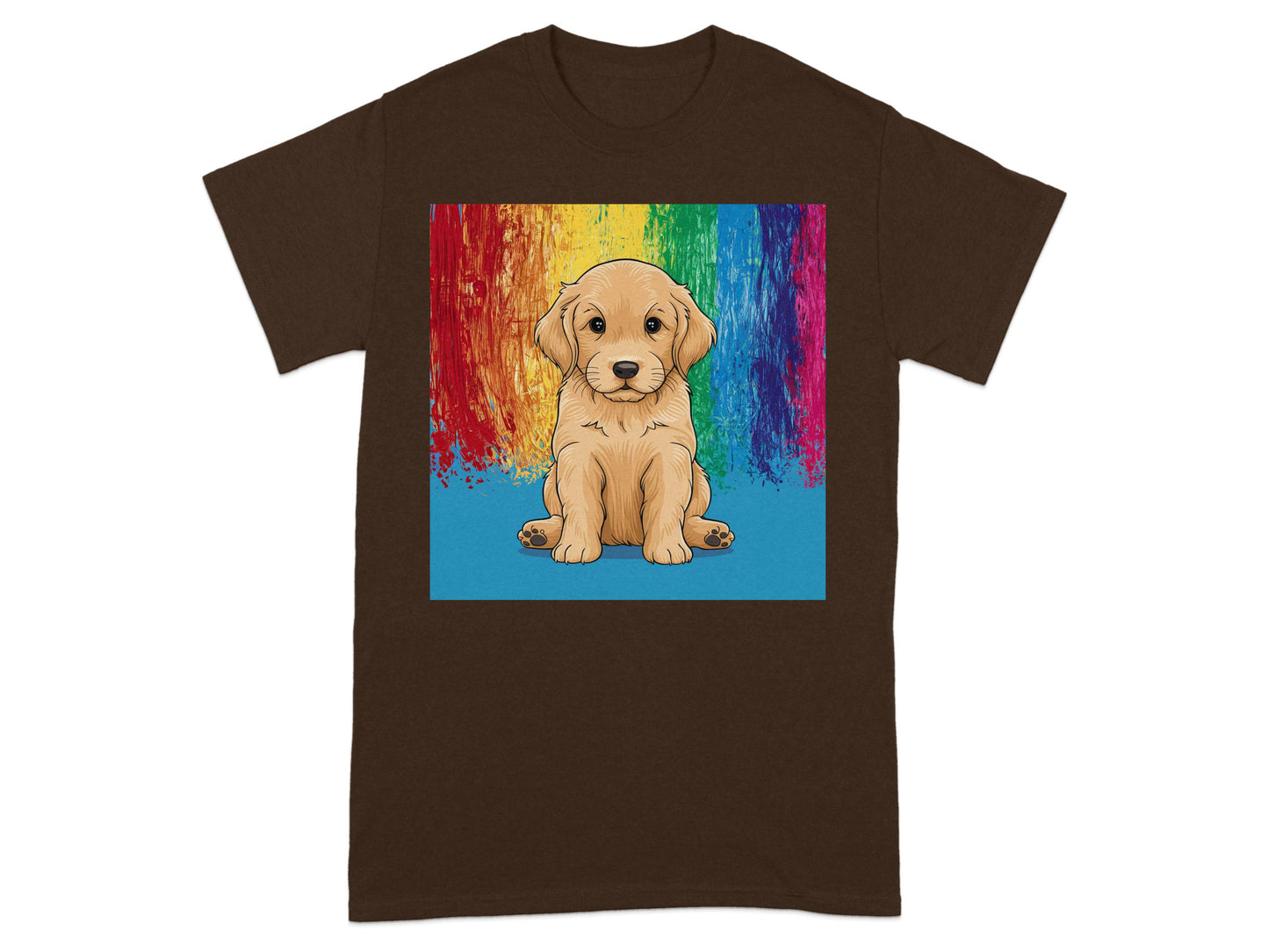 Colorful Rainbow Puppy Graphic Design T-Shirt product