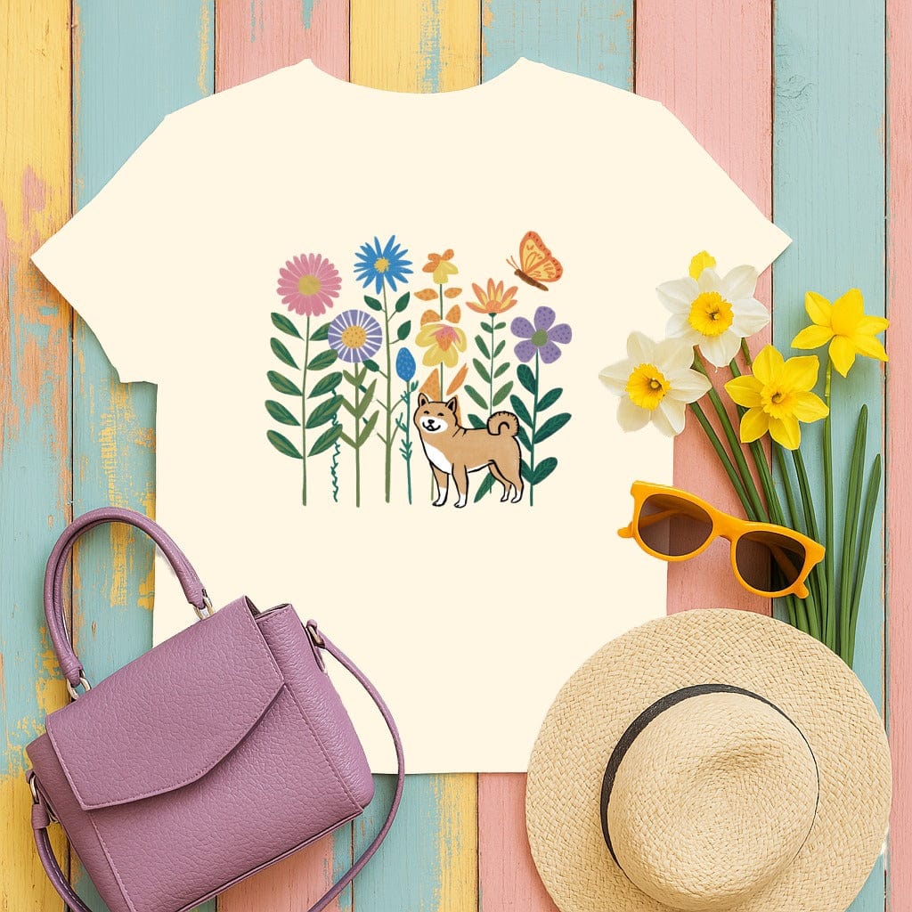 Colorful Floral Dog T Shirt with Spring Accessories product type