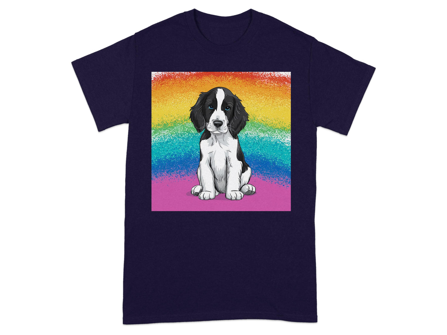 Colorful Rainbow Puppy Design T Shirt product type