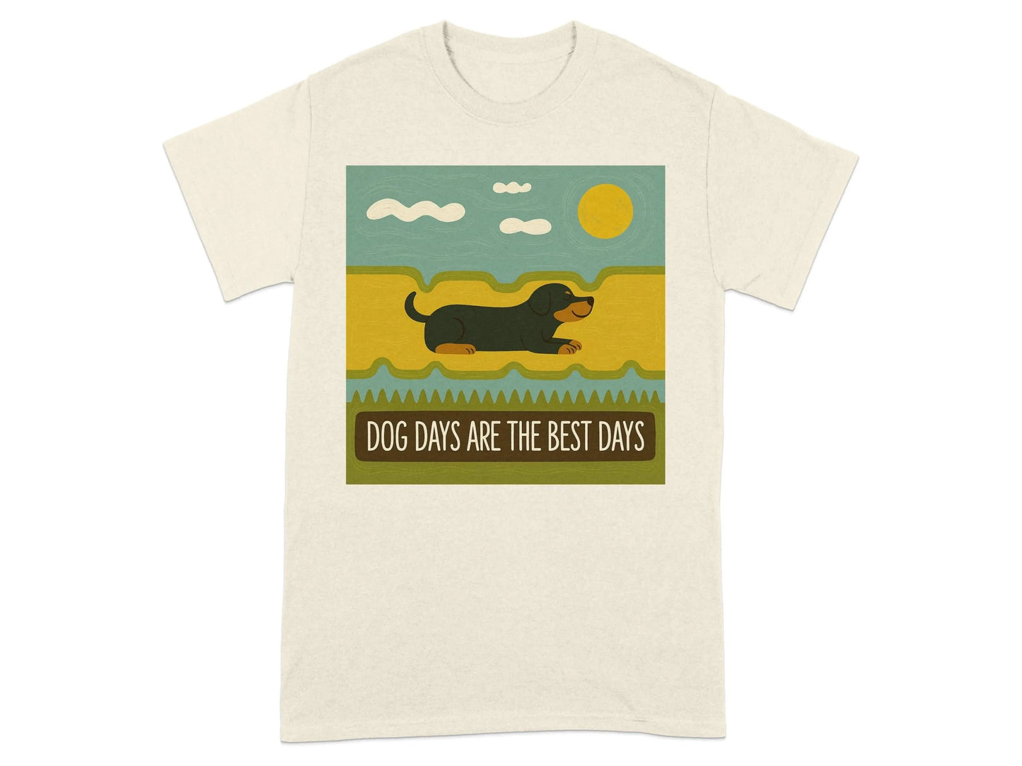 Dog Days Are The Best Days Gordon Setter T-Shirt Natural T-shirt
