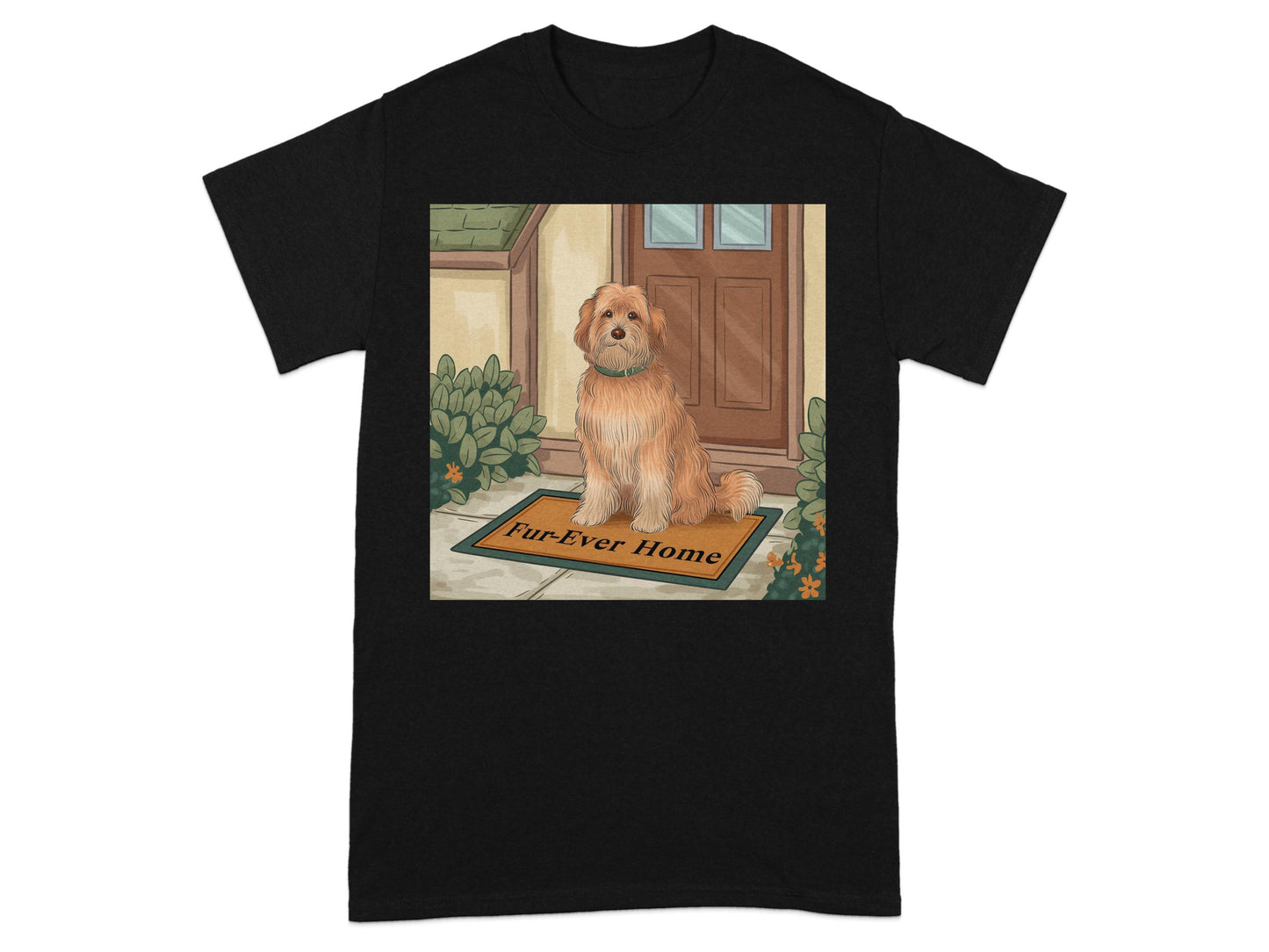 FurEver Home with Dog Illustration T-Shirt product type