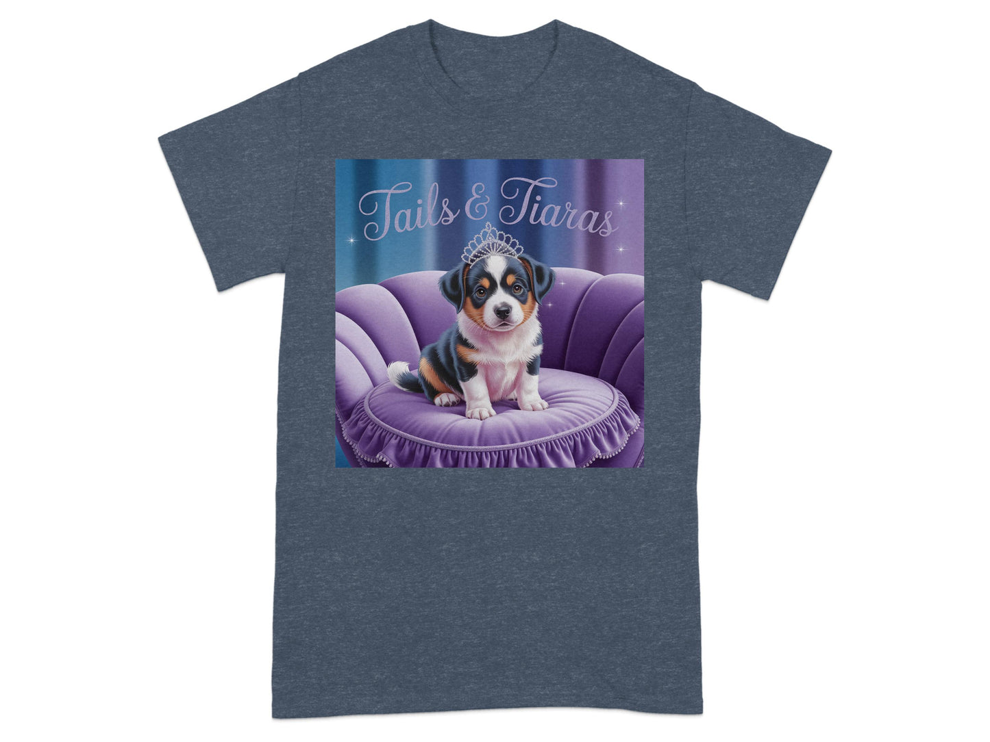 Tails and Tiaras Cute Puppy Graphic T-shirt product
