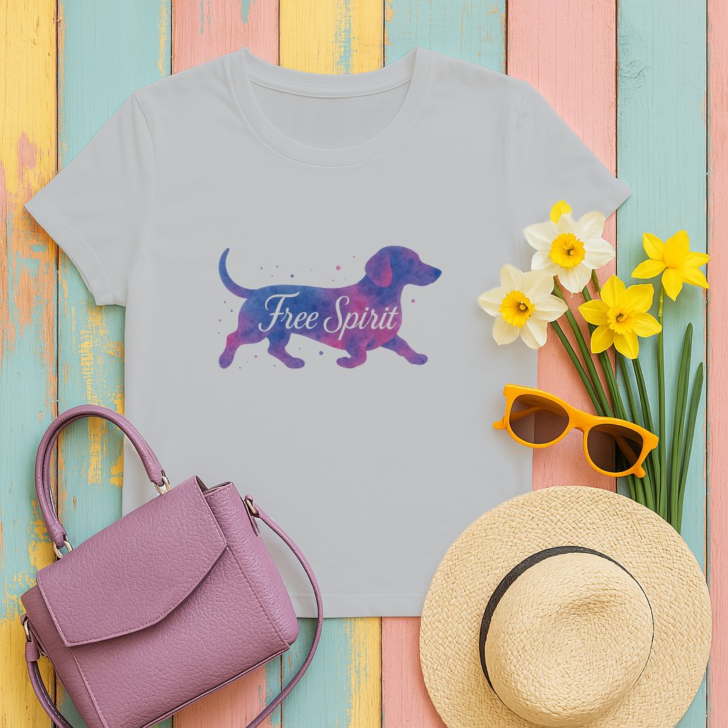 Free Spirit Purple Dog Graphic Design T-shirt product