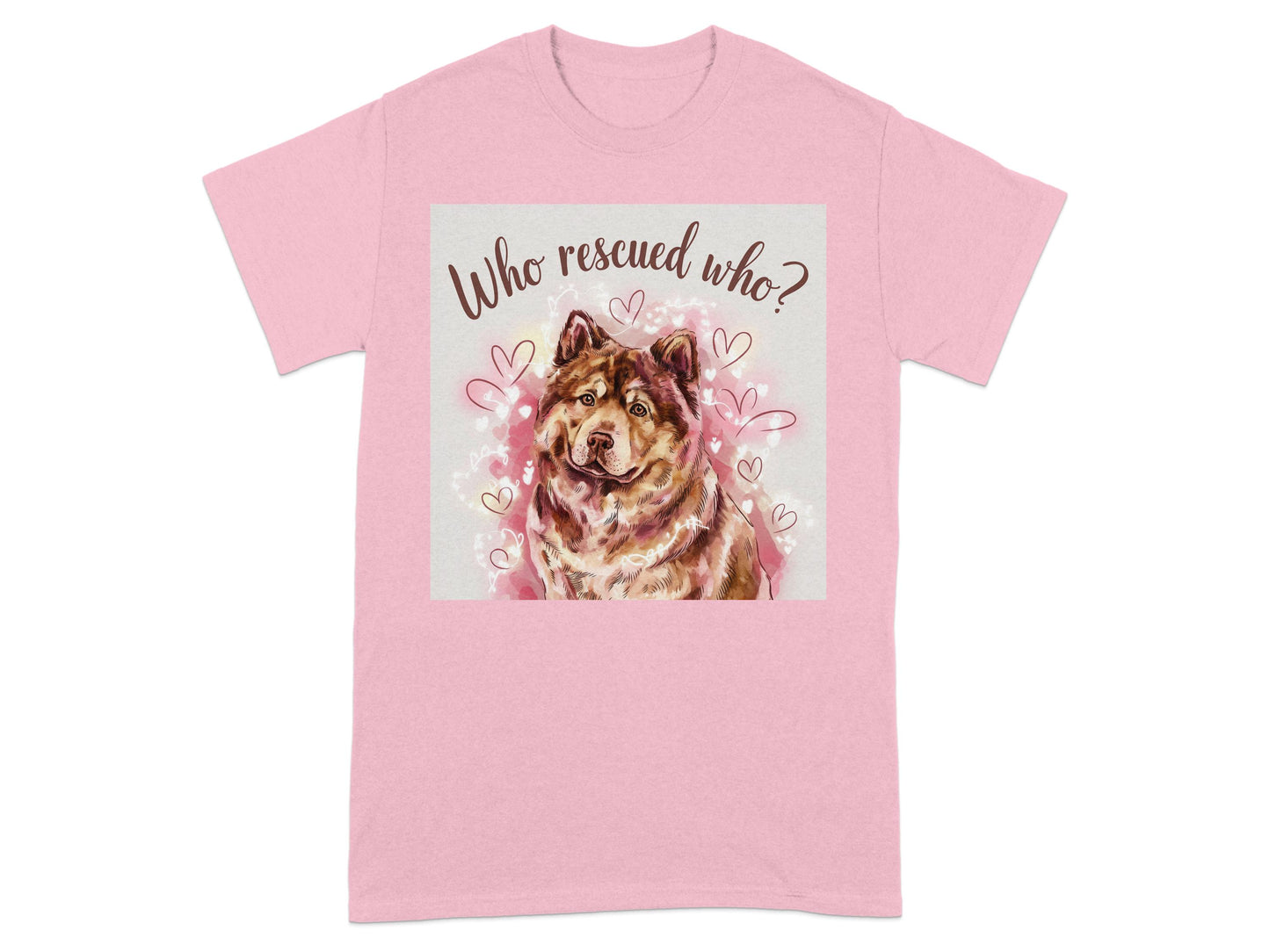 Who Rescued Who Cute Dog Lover Graphic Tee product type