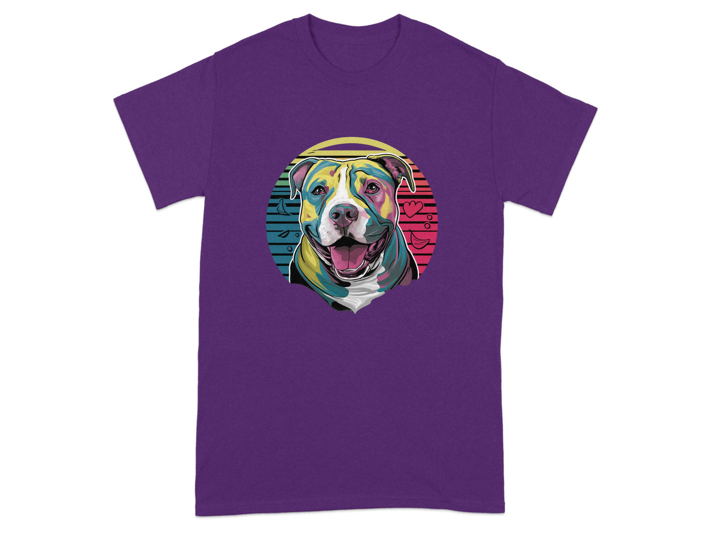 Retro Colorful Dog Graphic Printed T-shirt product