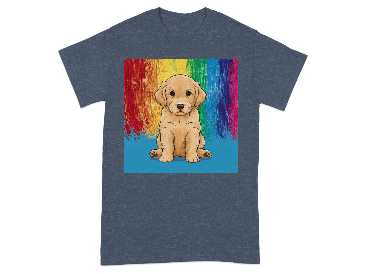 Rainbow Puppy Graphic Print T-Shirt product type