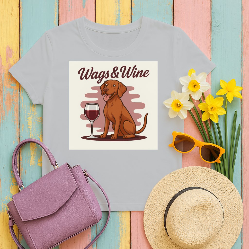 Wags and Wine Dog Print Fashion Statement T-shirt product type