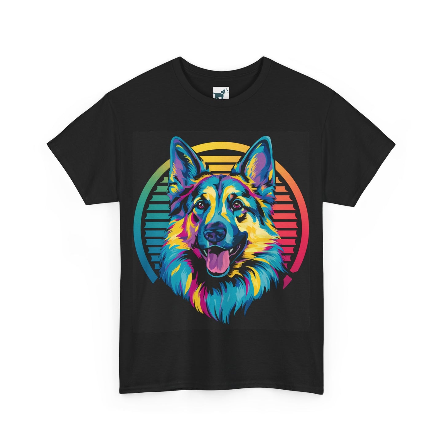 German Shepherd Retro Colorful T Shirt