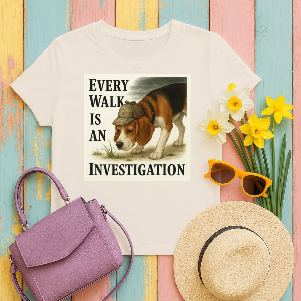 Fun Beagle Sherlock Graphic Tee Shirt Product
