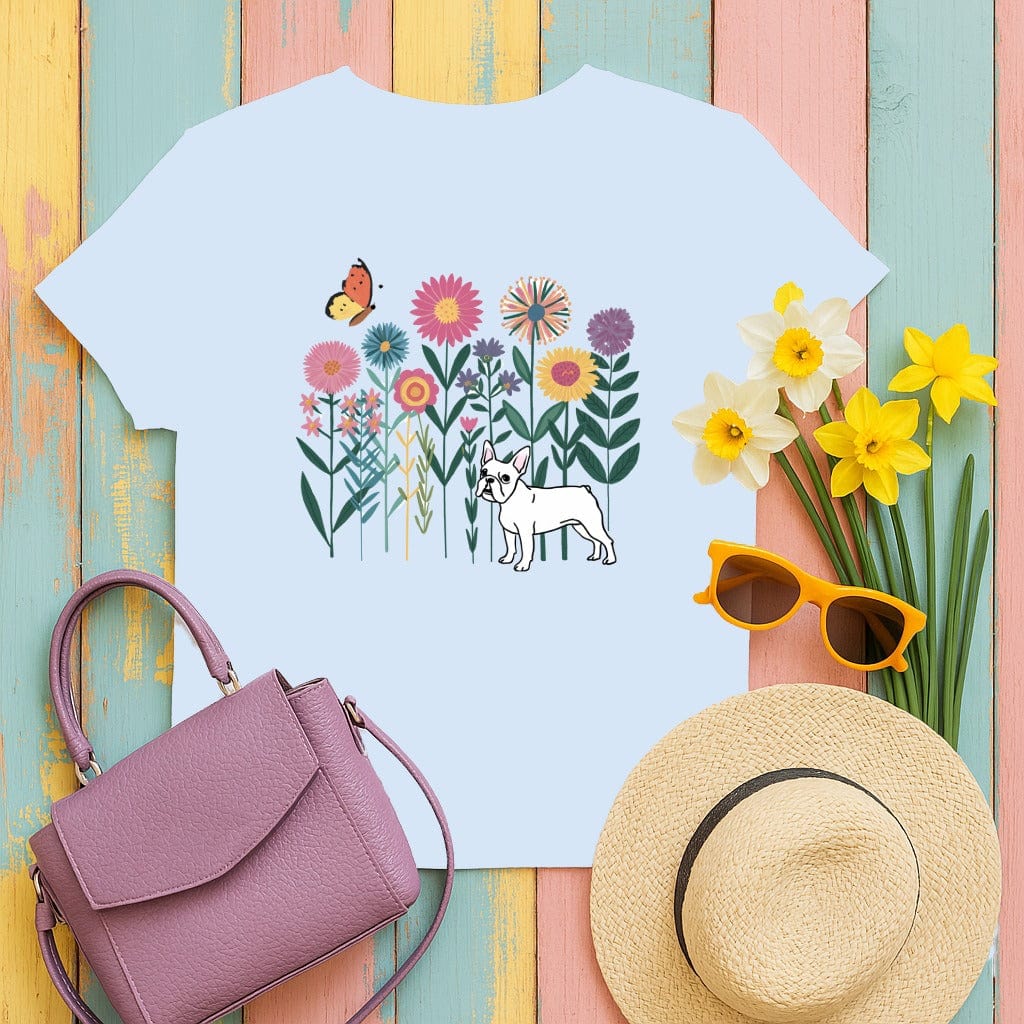 Butterfly and Flower Garden Dog T-Shirt product