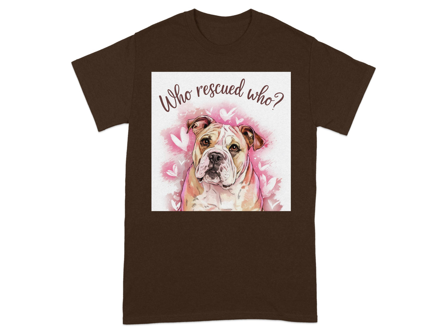 Who Rescued Who Bulldog Themed T-shirt product