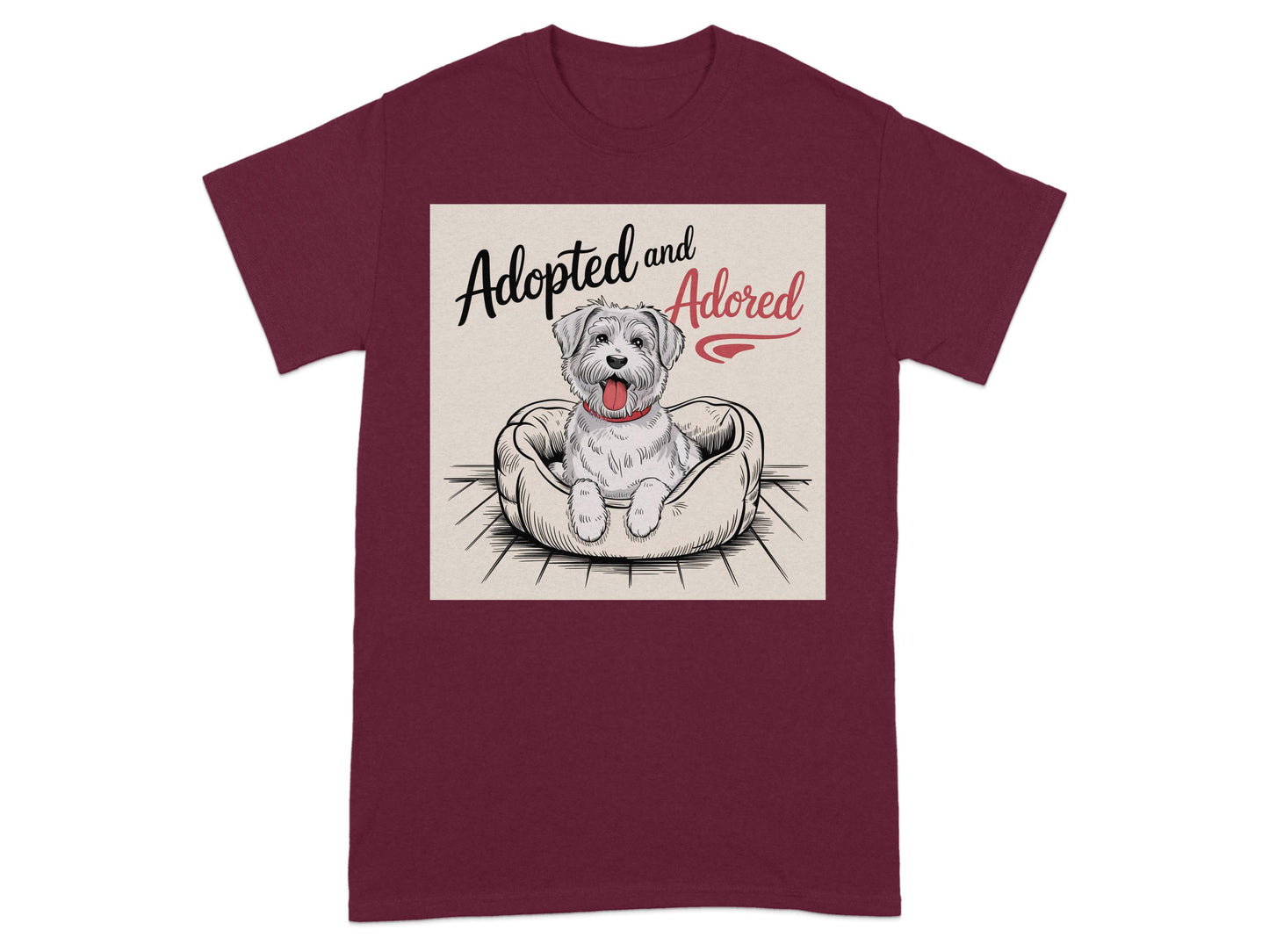 Adopted and Adored Dog Lover Graphic T-shirt product
