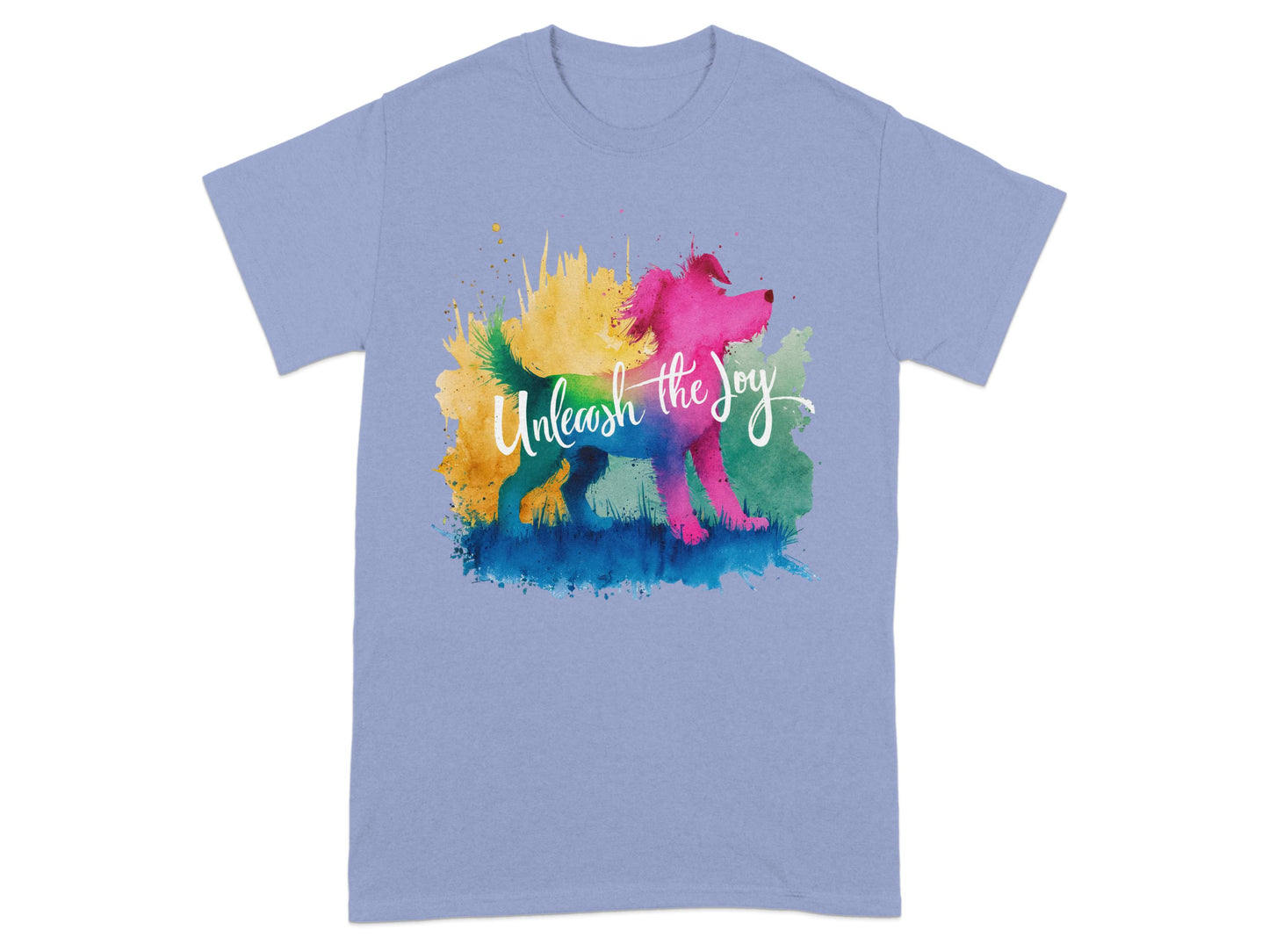 Unleash the Joy Colorful Dog Print T-shirt product type