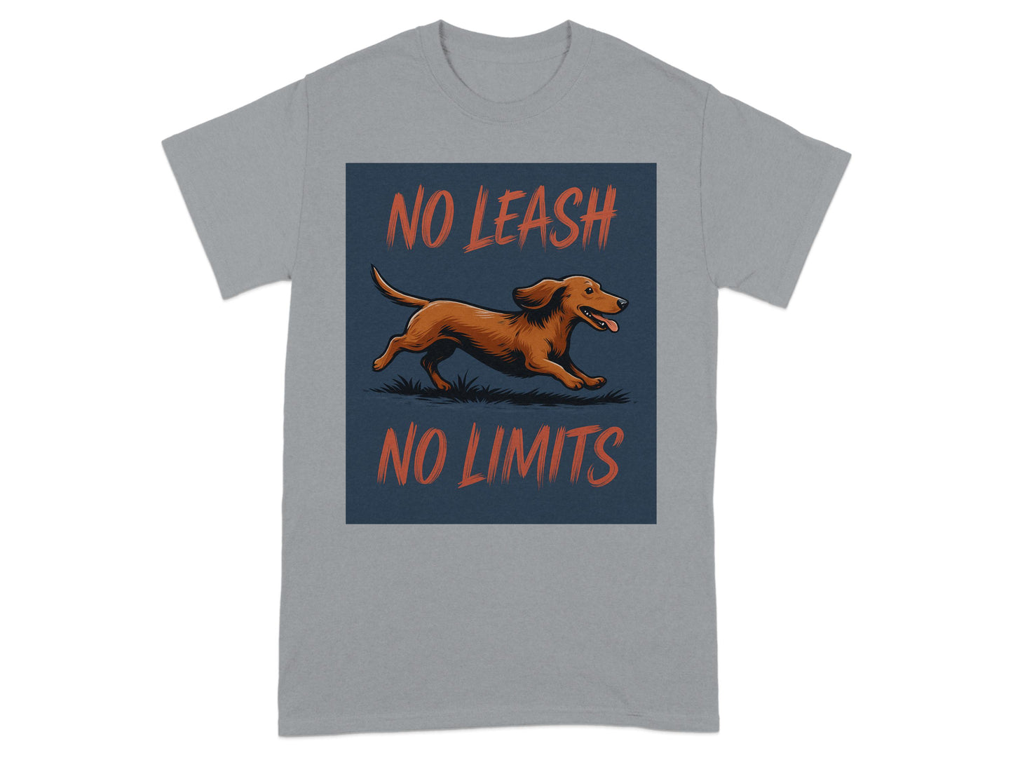 No Leash No Limits Running Dog T-Shirt product