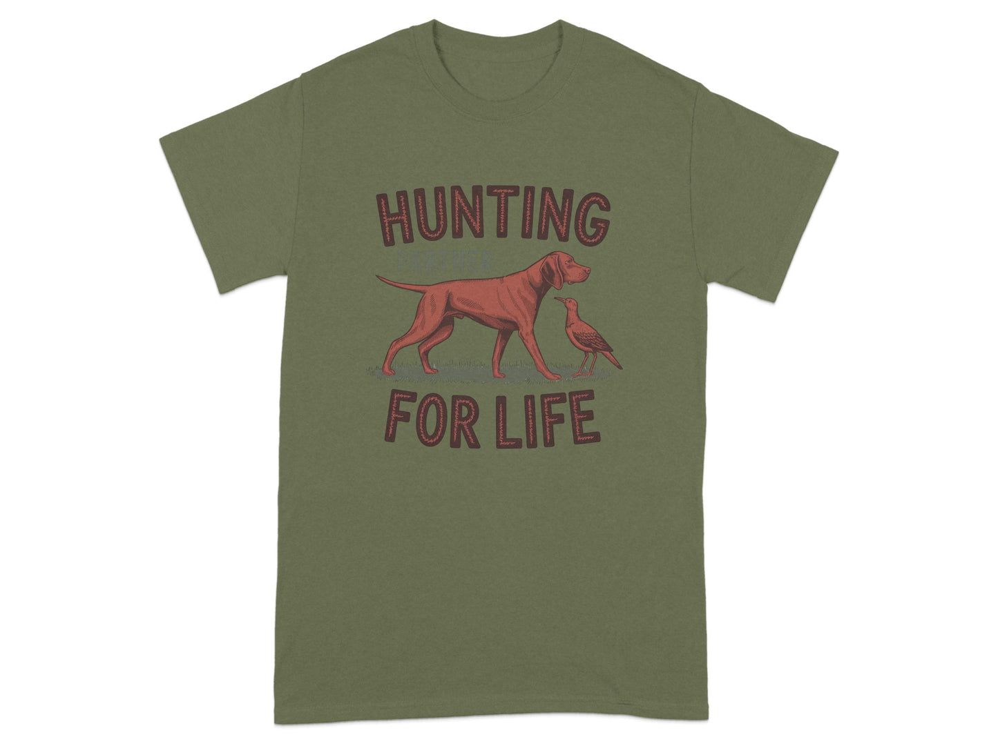 Hunting For Life Dog Bird Graphic T-Shirt product type