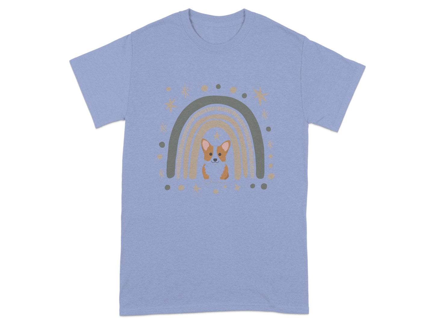 Cute Dog with Rainbow Graphic Printed T-Shirt product type