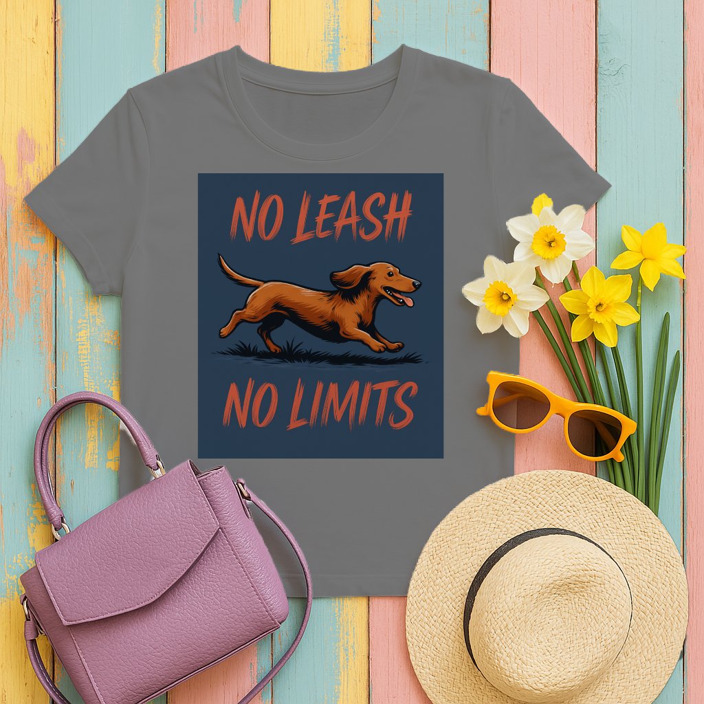 Fun No Leash No Limits Dog Lover T-Shirt product type