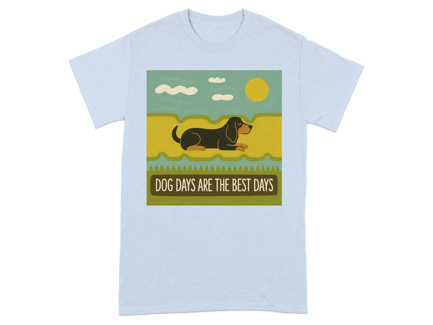 Dog Days Are The Best Days Gordon Setter T-Shirt Light Blue T-shirt